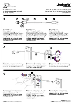 Instrucciones de montaje de cerradura Jakob para puertas de seguridad.